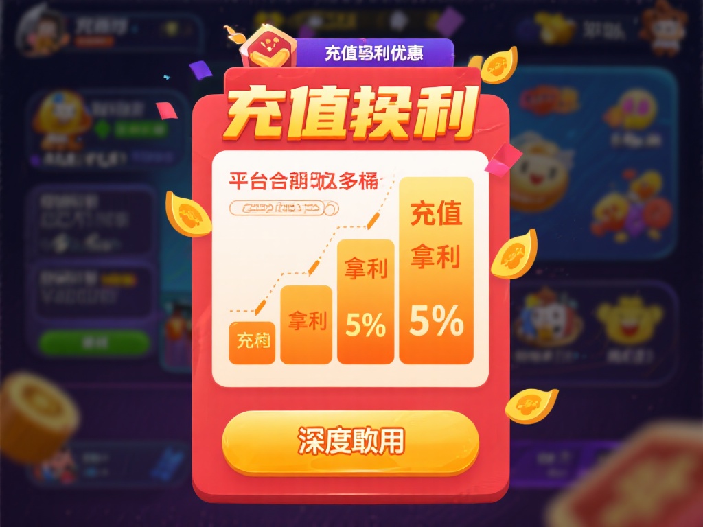 充值返利优惠：平台当前提供阶梯式的充值奖励，充值越